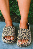 Black Print Thick Sole Slip On Slippers