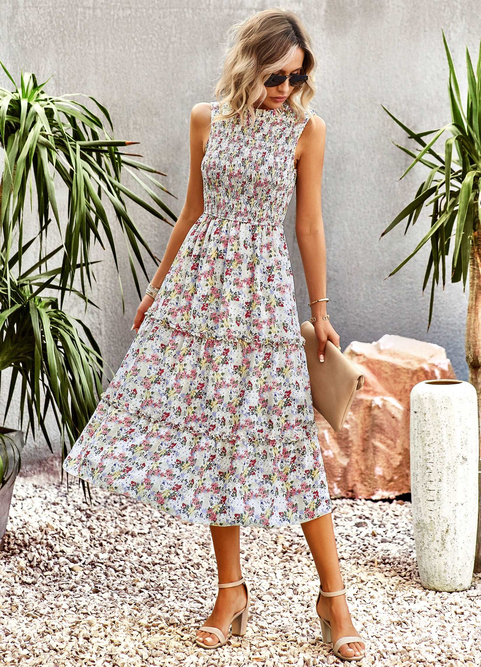 Beige floral