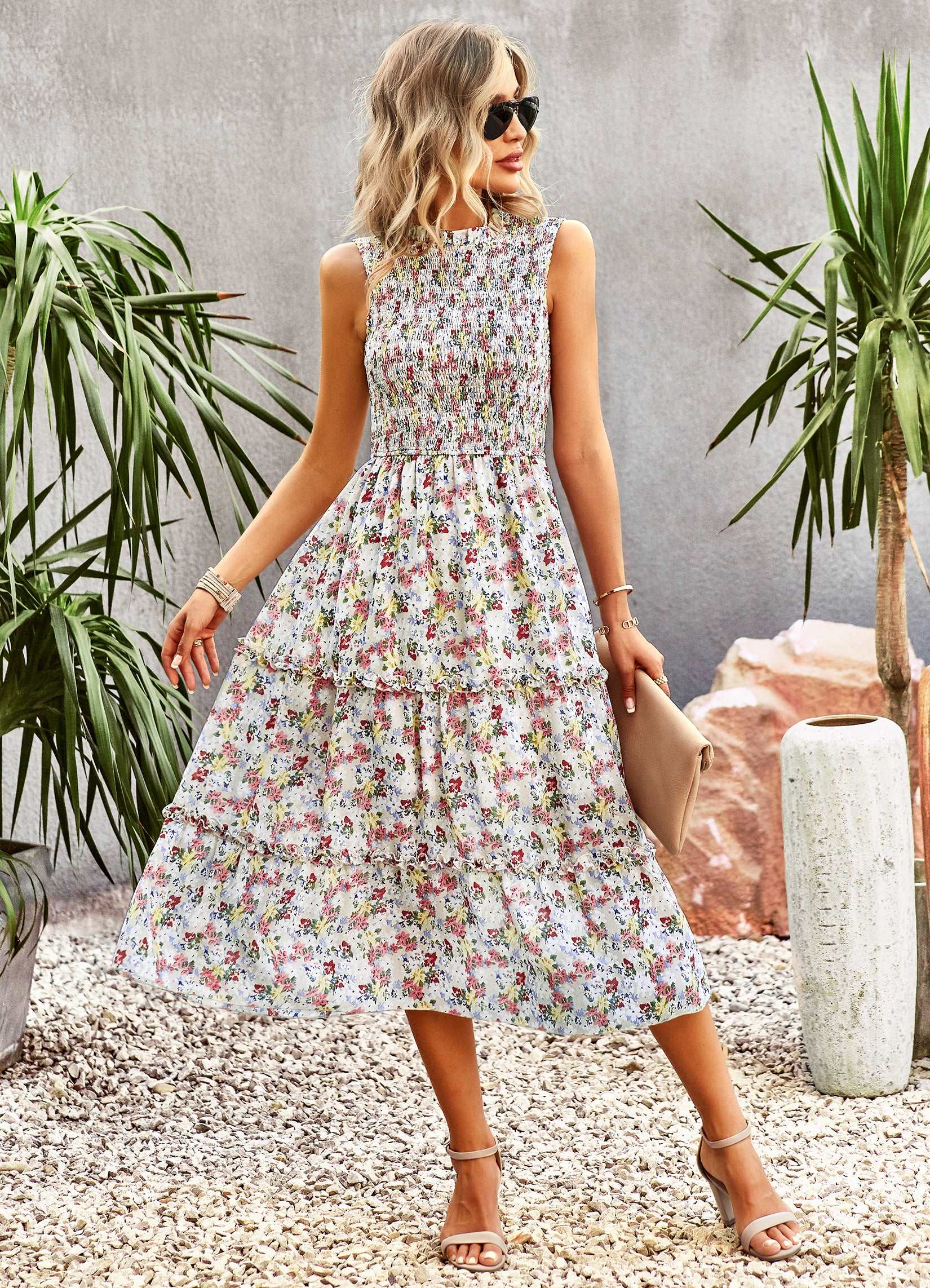 Beige floral