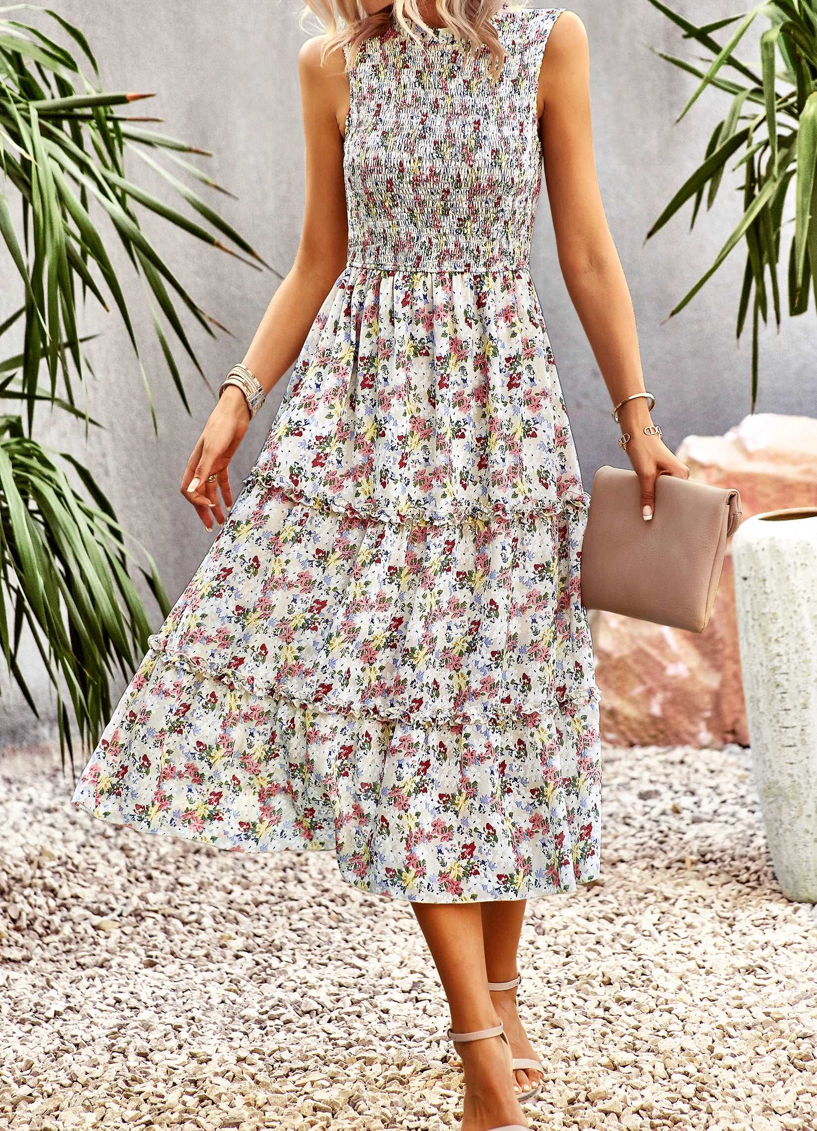 Beige floral