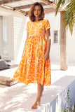 Women Summer Ruffle Loose Swing Casual Dress
