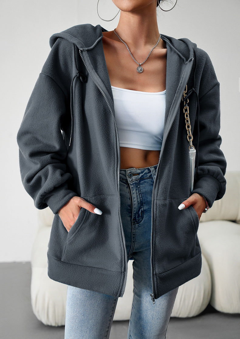 Sudaderas con capucha lindas para mujer adolescente niña otoño chaqueta de gran tamaño sudaderas casual con cordón con cremallera Y2K sudadera con bolsillo 