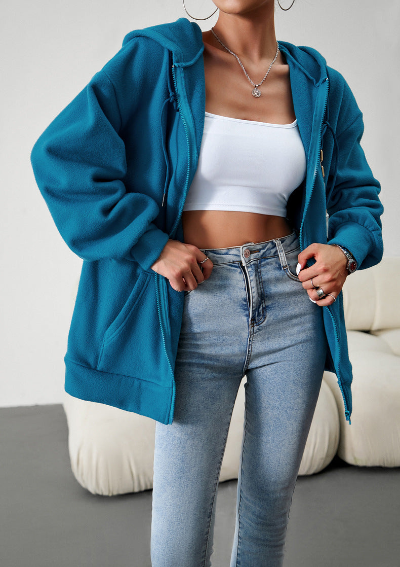Sudaderas con capucha lindas para mujer adolescente niña otoño chaqueta de gran tamaño sudaderas casual con cordón con cremallera Y2K sudadera con bolsillo 