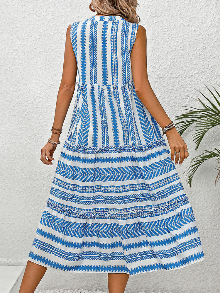 Summer Flowy Dresses for Women V Neck Dress