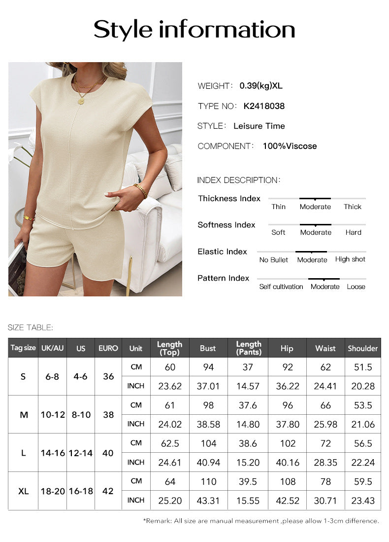 Two Piece Set Lounge Tracksuit Outfits Shorts