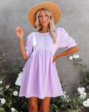 Women's Solid A-Line Dress Short Sleeves