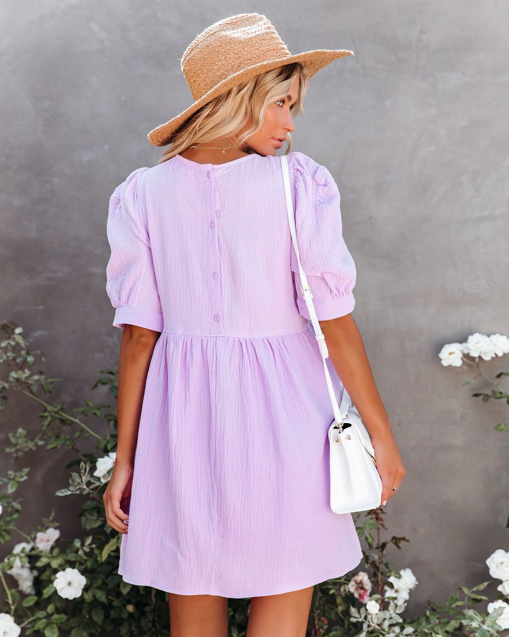 Women's Solid A-Line Dress Short Sleeves