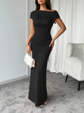 Women's One Off The Shoulder Wrap Party Midi Dress