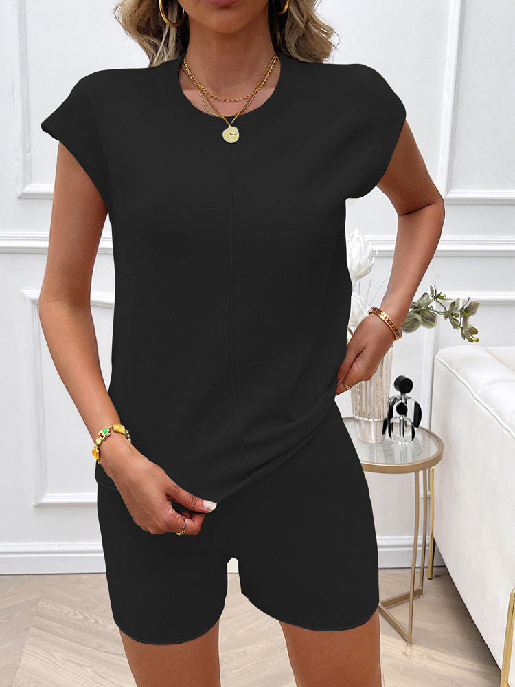 Two Piece Set Lounge Tracksuit Outfits Shorts