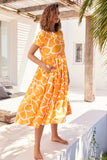 Women Summer Ruffle Loose Swing Casual Dress
